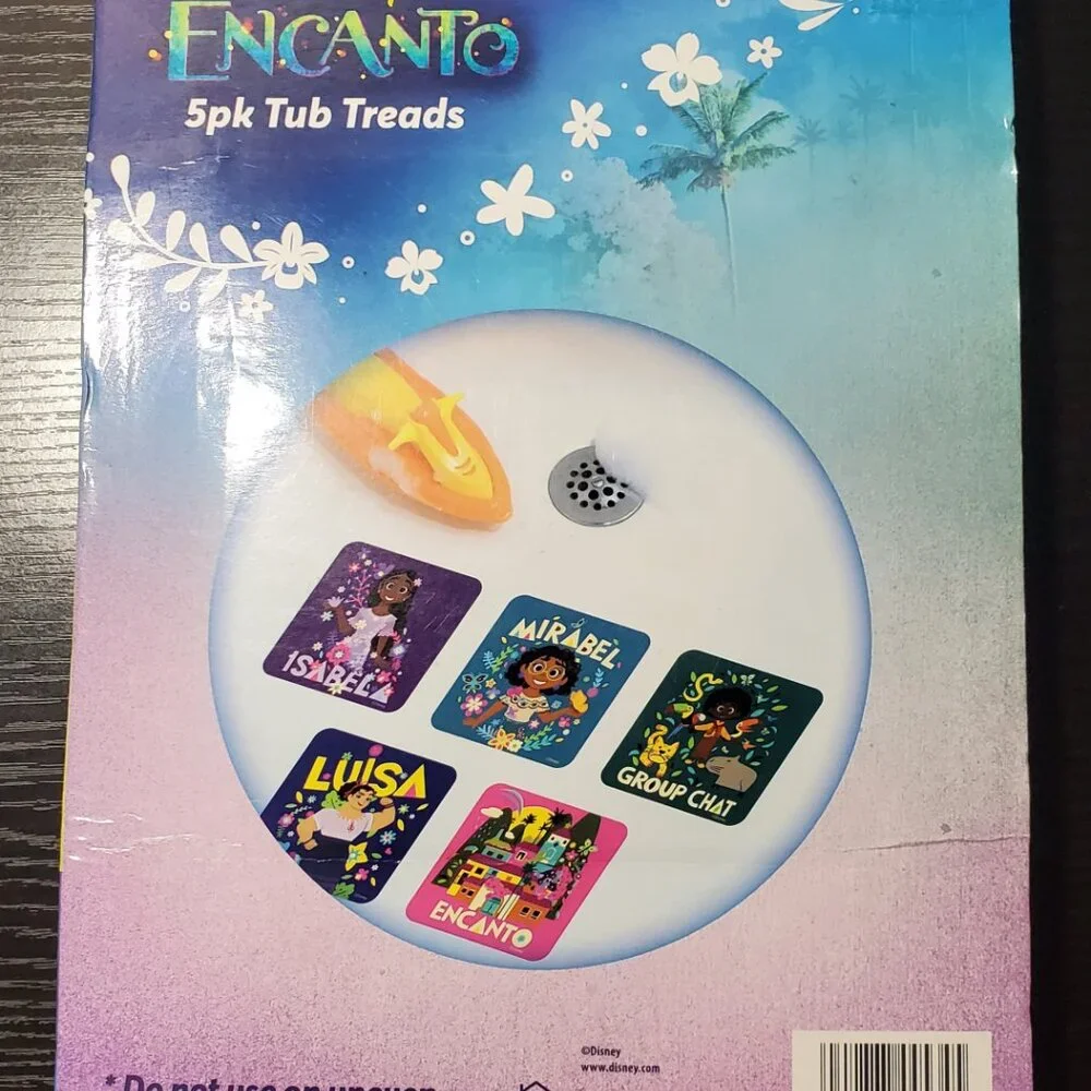 NWT Disney Character Five Pack Bath Tub No Slip Tub Tiles Set of Three Packages